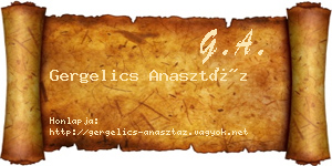 Gergelics Anasztáz névjegykártya